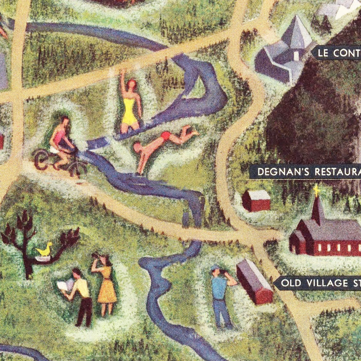 Restored historic details from the 1955 region map of County, California