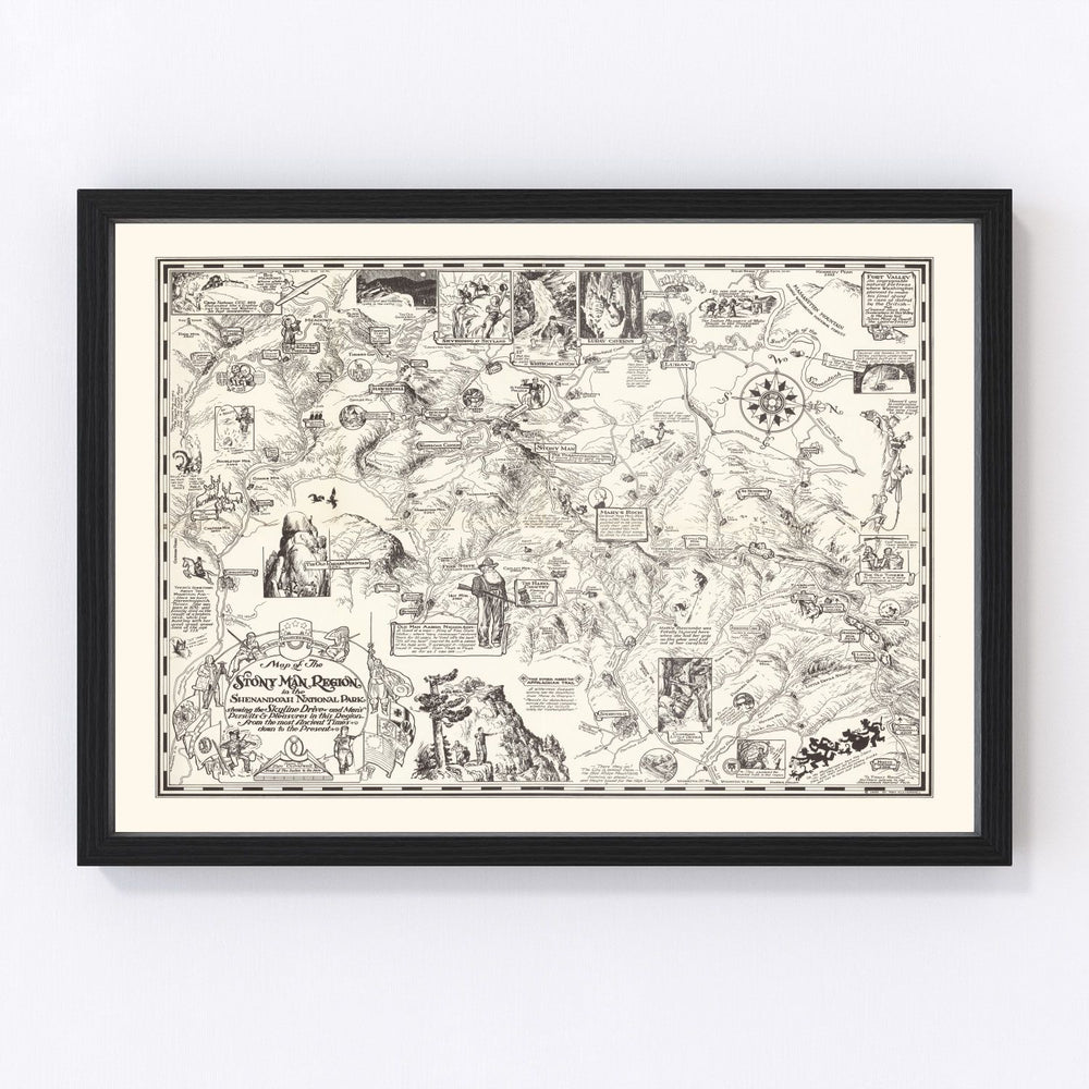 Shenandoah National Park Vintage Map 1935