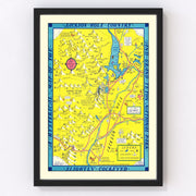 Grand Teton National Park Vintage Map 1947