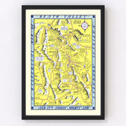 Death Valley National Park Vintage Map 1948