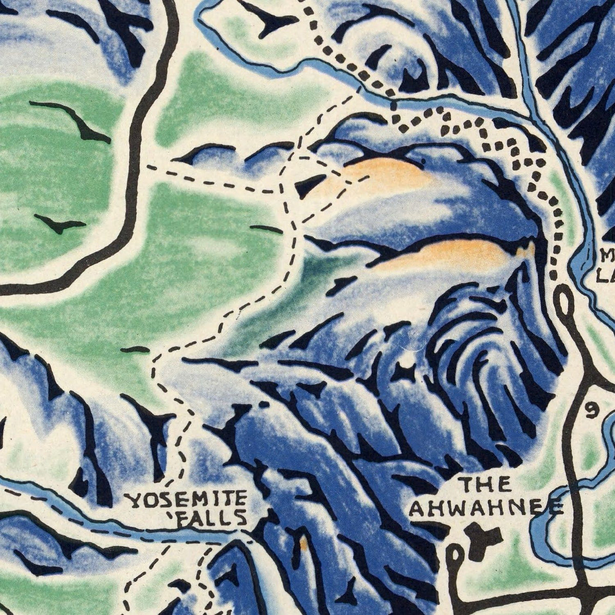 Restored historic details from the 1955 region map of County, California