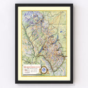 Glacier National Park Vintage Map 1939