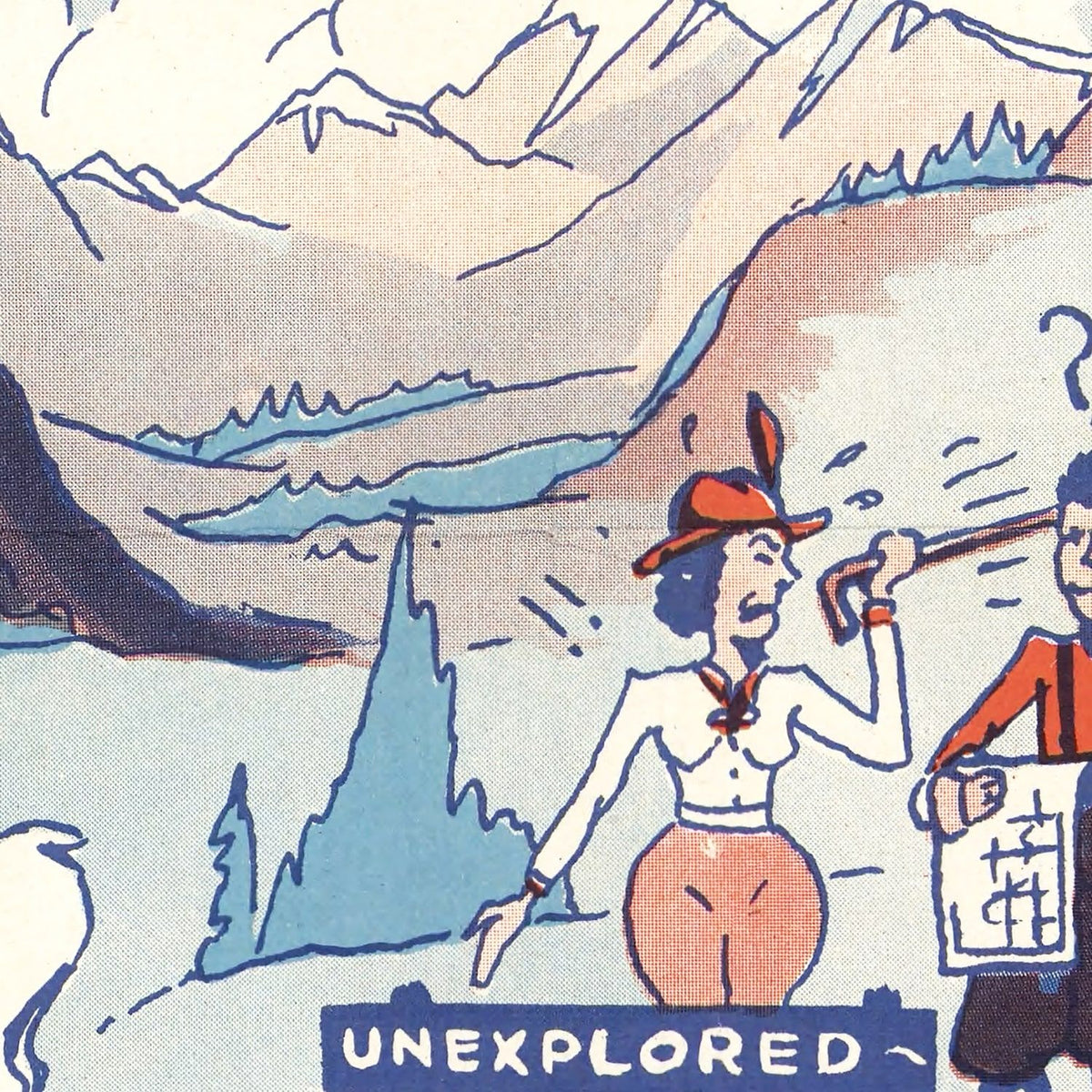 Restored historic details from the 1937 region map of County, Alaska