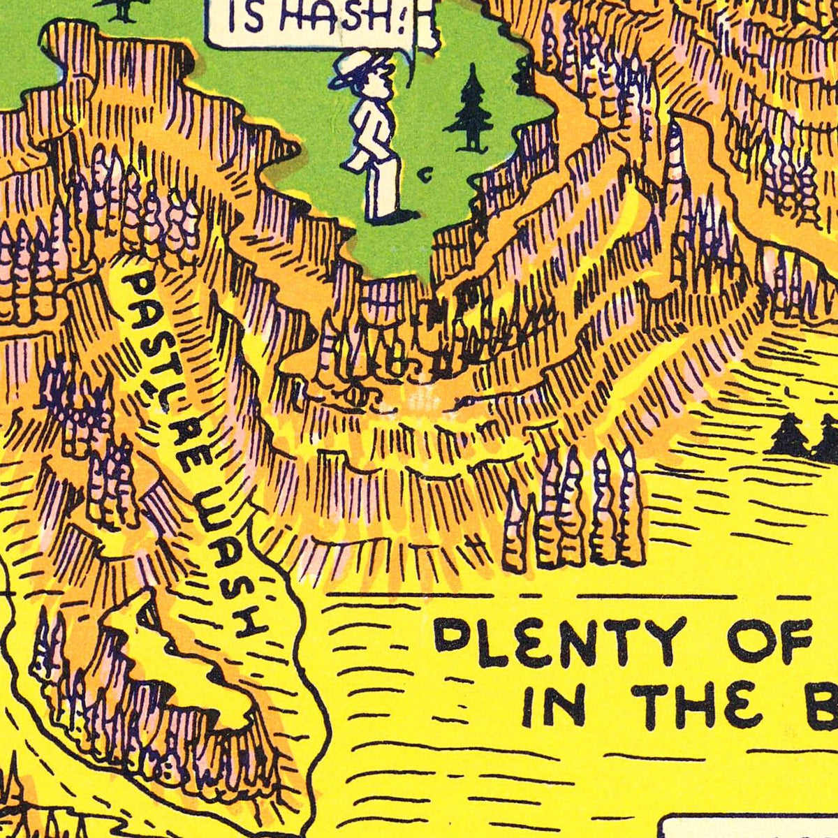 Restored historic details from the 1940 region map of County, Utah