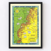 Bryce Canyon National Park Vintage Map 1940