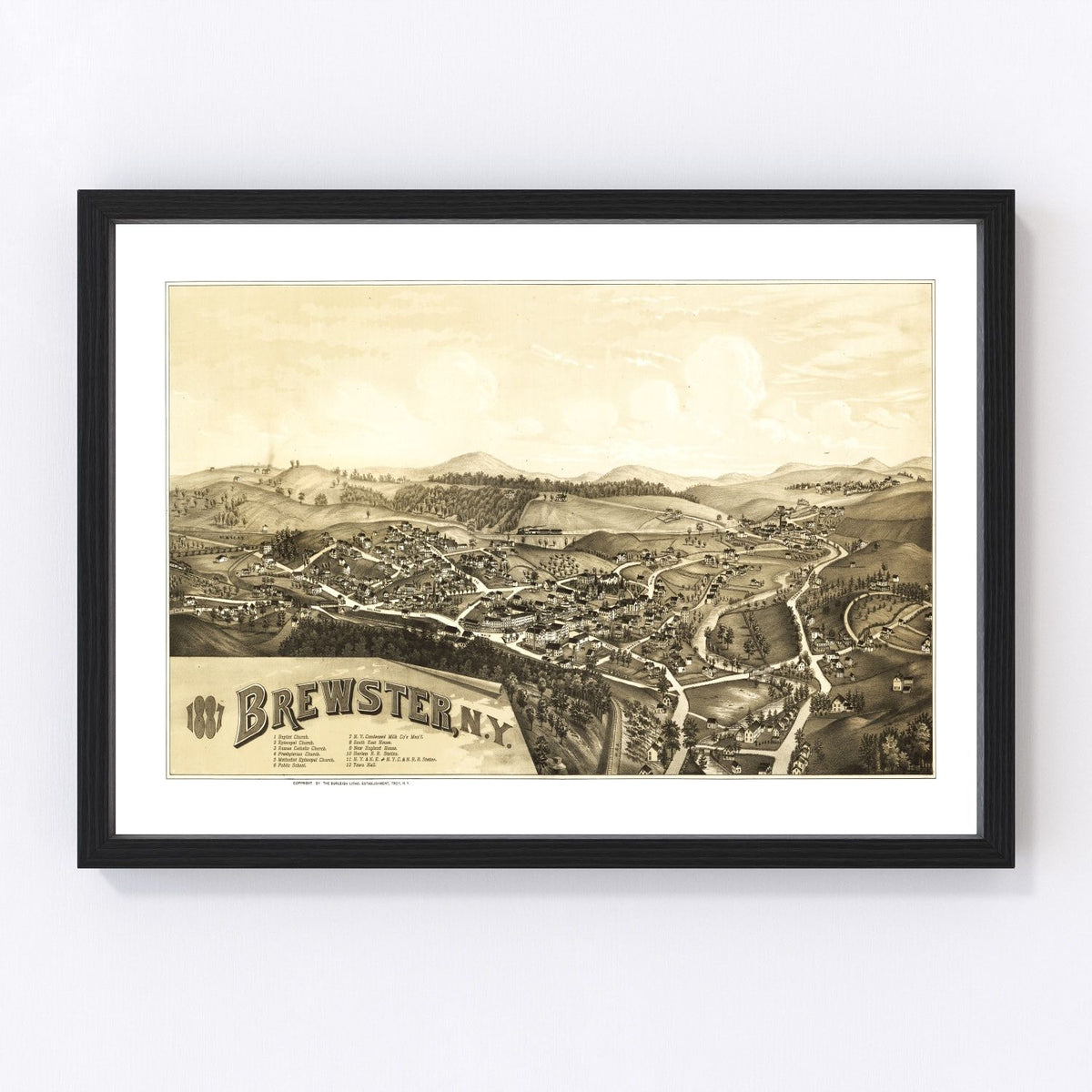 Brewster Vintage Map 1887