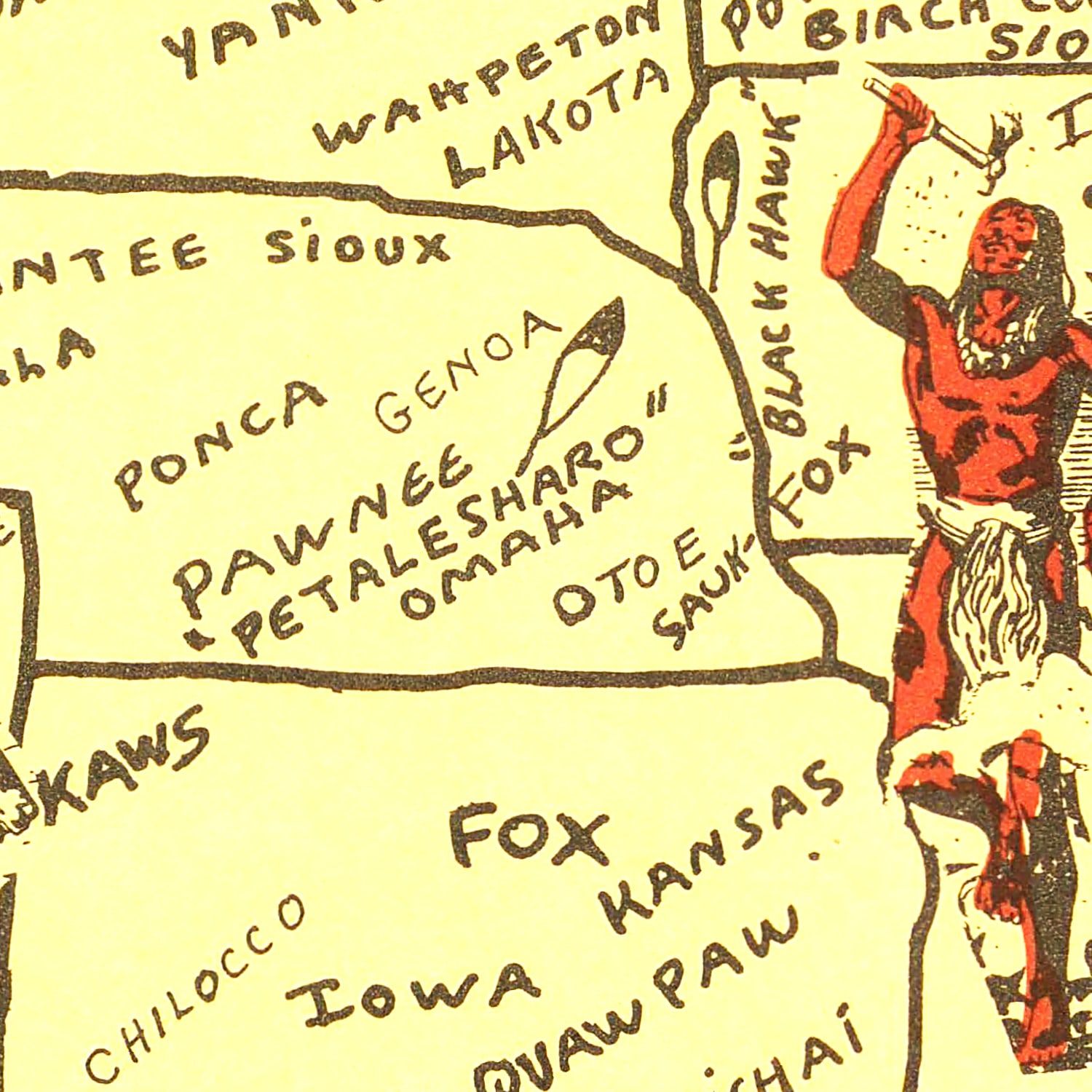 Restored historic details from the 1952 country map of County