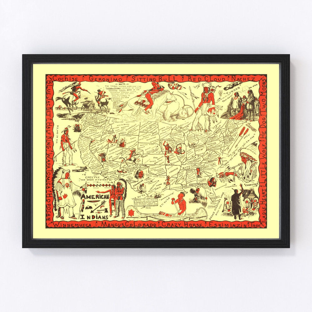 United States Vintage Map 1952