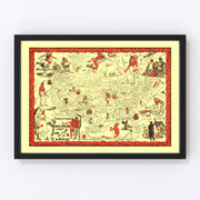 United States Vintage Map 1952