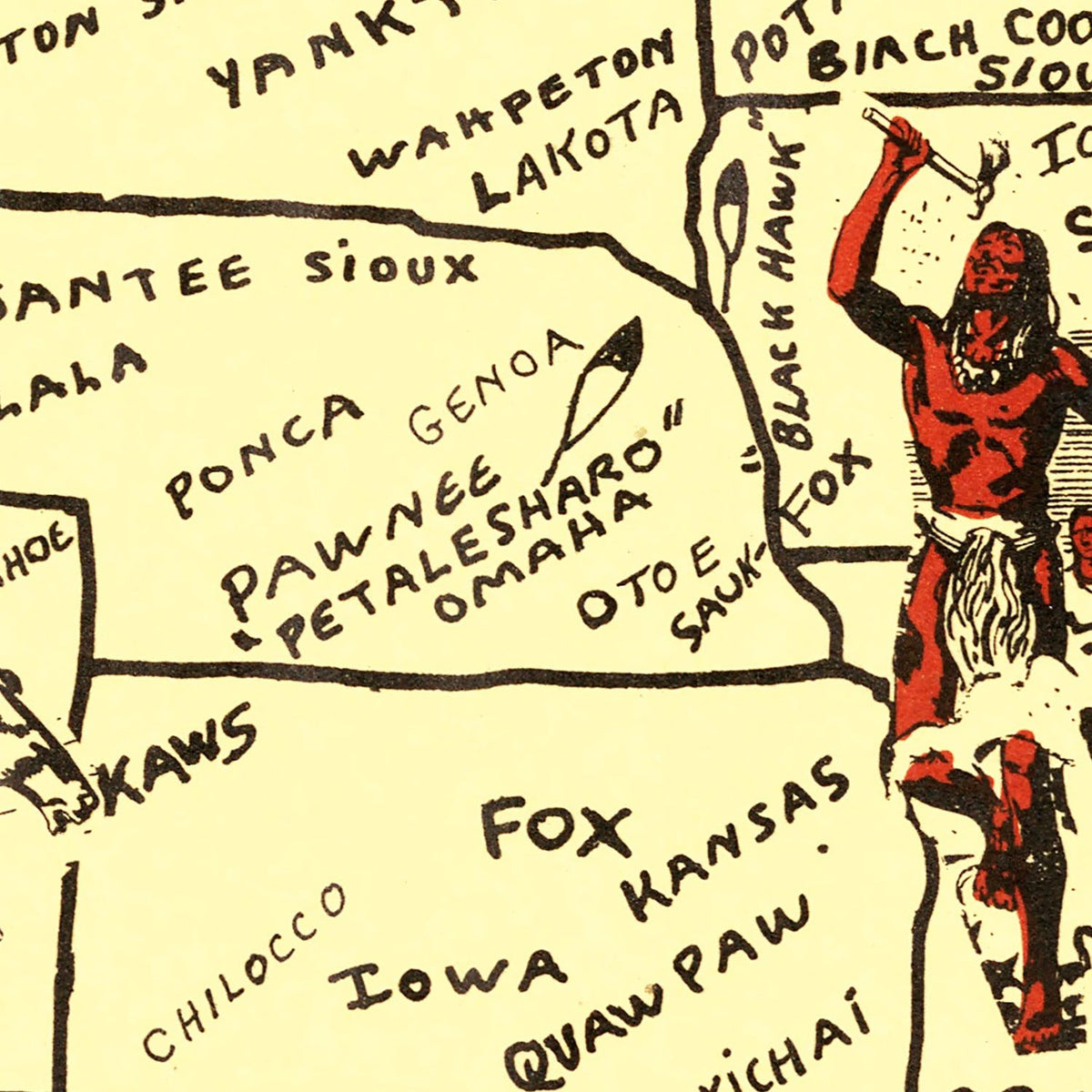Restored historic details from the 1952 country map of County