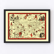 United States Vintage Map 1952