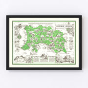 Jersey Vintage Map 1957