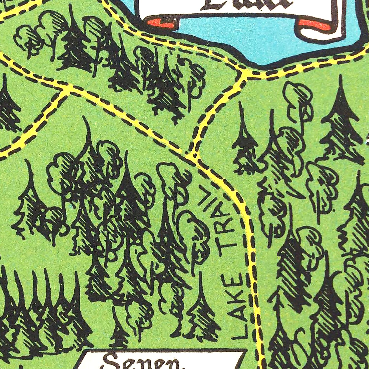 Restored historic details from the 1938 misc. attraction map of County