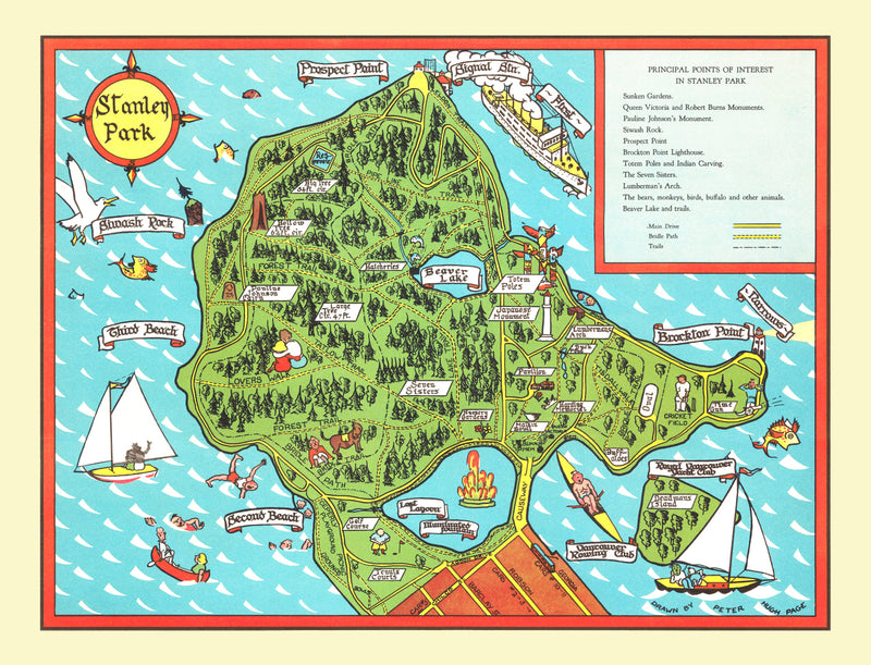 Size comparison using Vintage Map of Stanley Park 1938