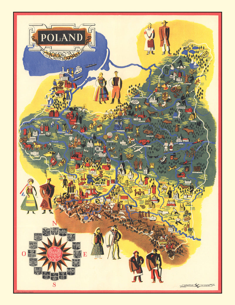 Size comparison using Vintage Map of Poland 1935