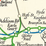 Vintage Map of London's Underground 1922