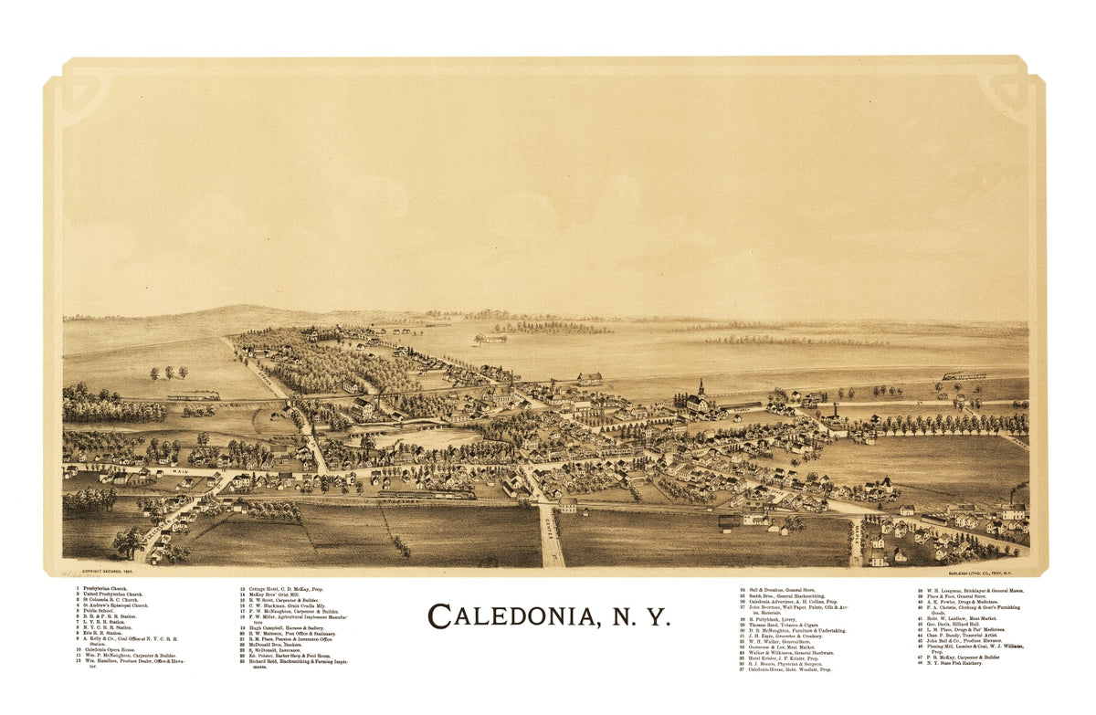 Preview of Vintage Map of Caledonia, New York 1892