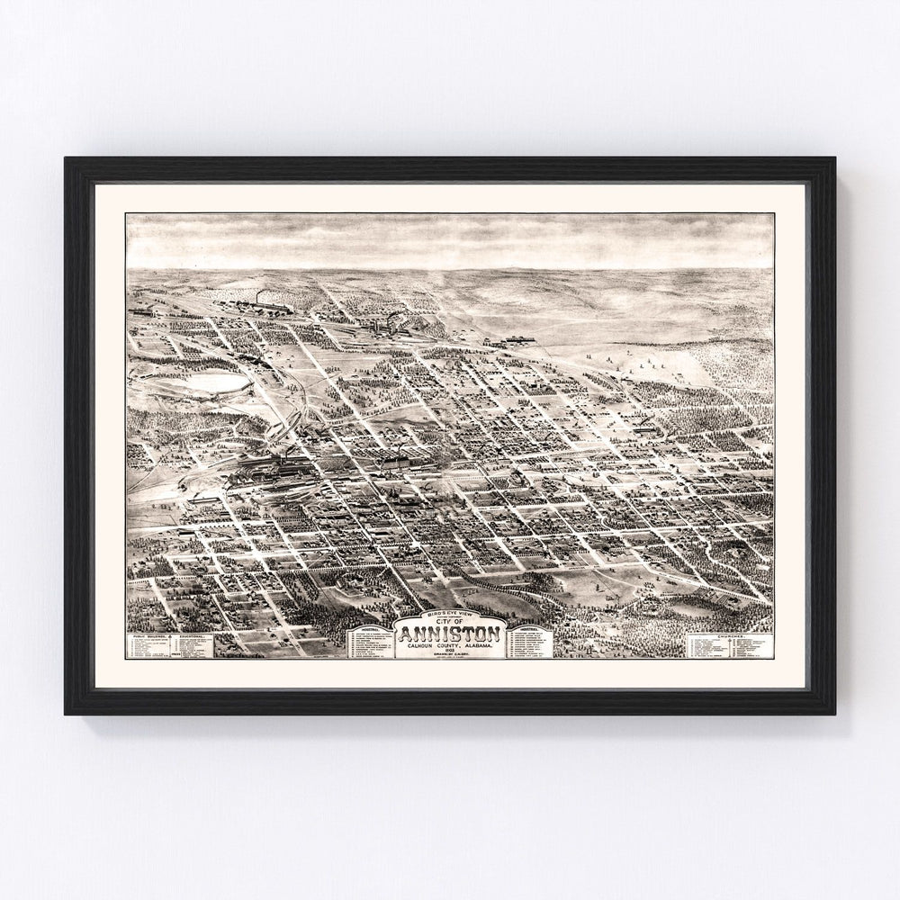Anniston Vintage Map 1903