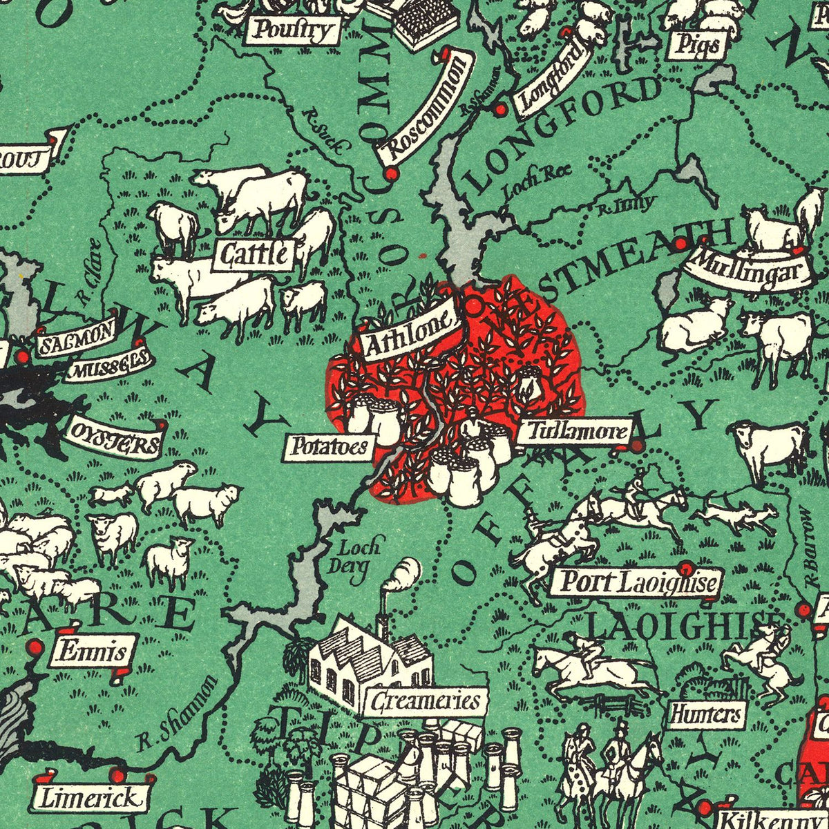 Restored historic details from the 1929 country map of County