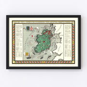 Ireland, Northern Ireland Vintage Map 1929