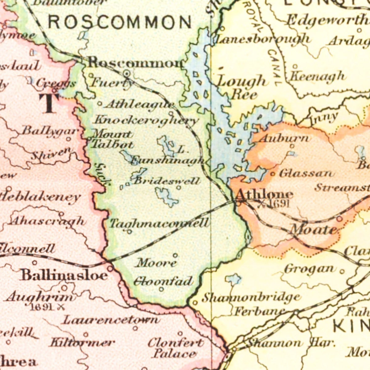 Restored historic details from the 1891 country map of County
