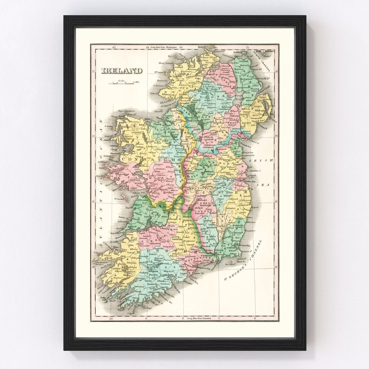 Ireland Vintage Map 1827