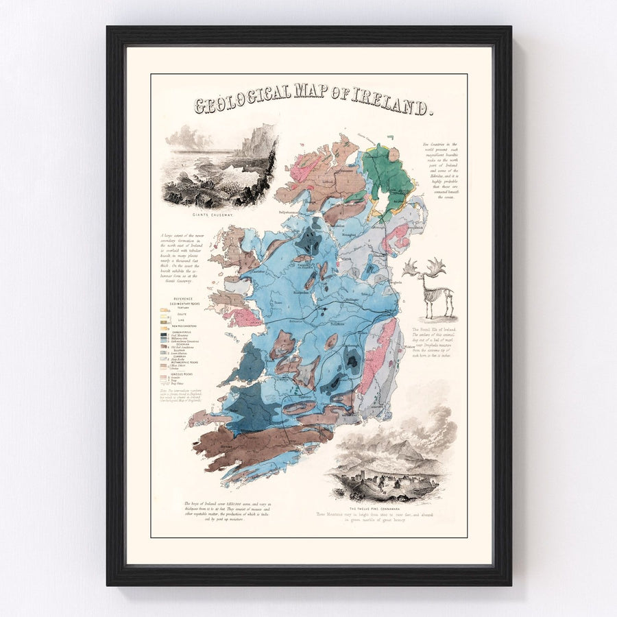 Ireland Vintage Map 1850