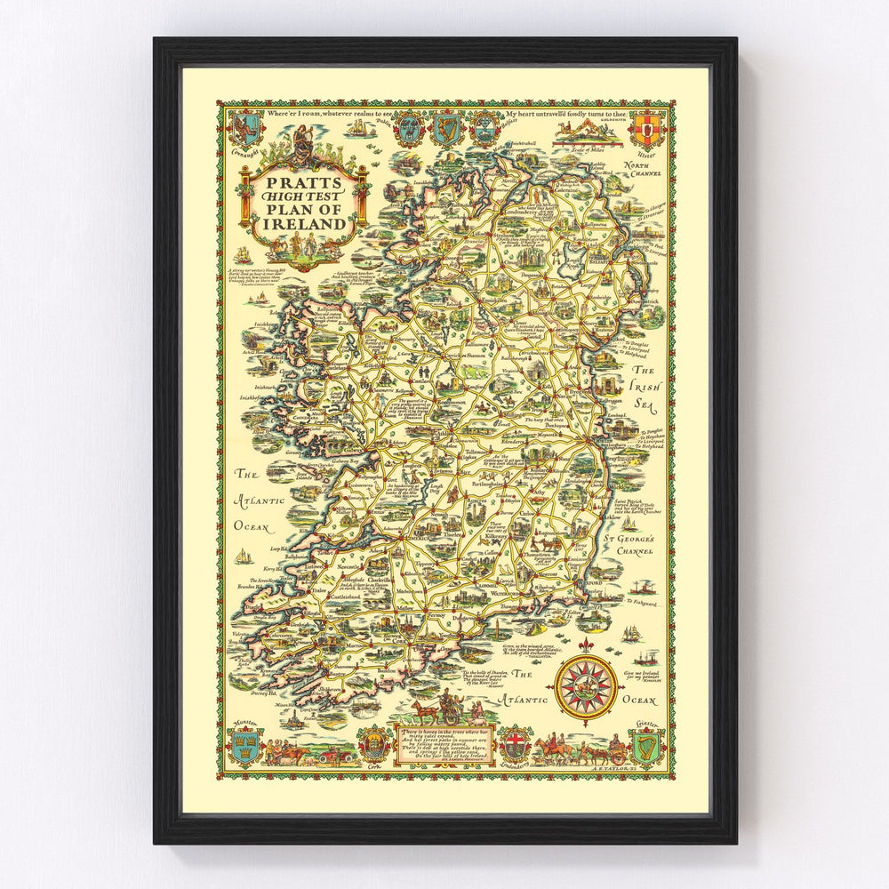 Ireland Vintage Map 1933
