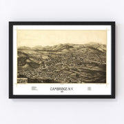 Cambridge Vintage Map 1886