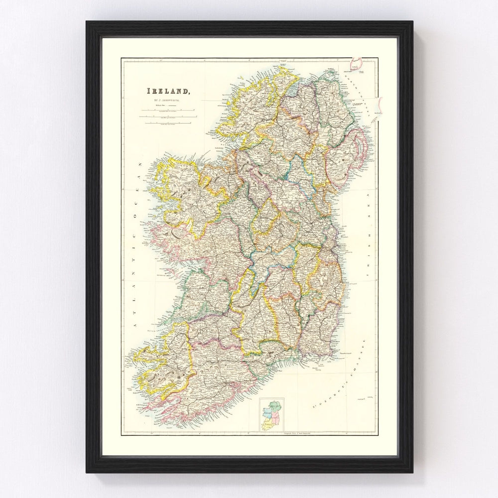 Ireland Vintage Map 1884