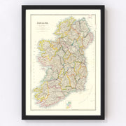 Ireland Vintage Map 1884