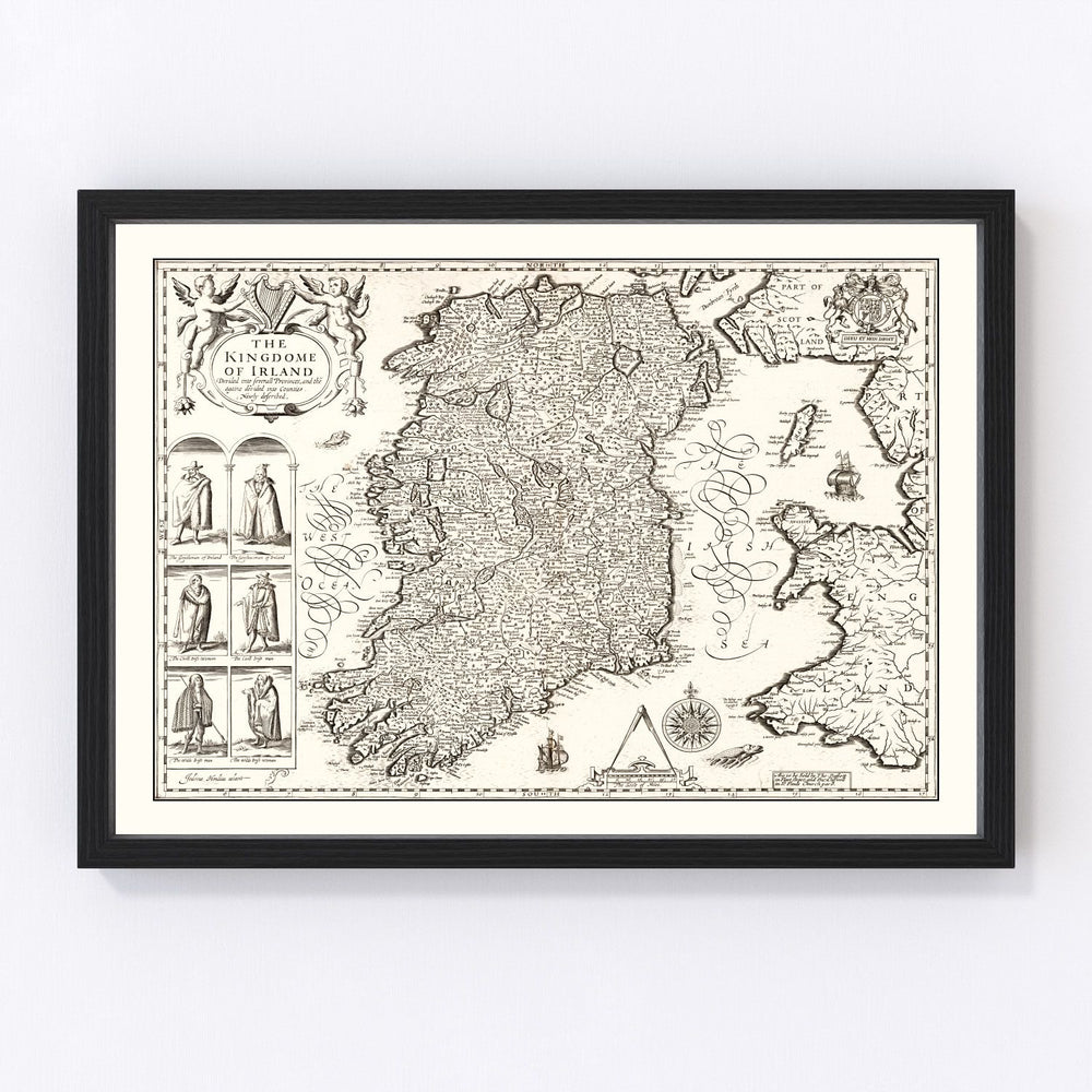 Ireland Vintage Map 1676