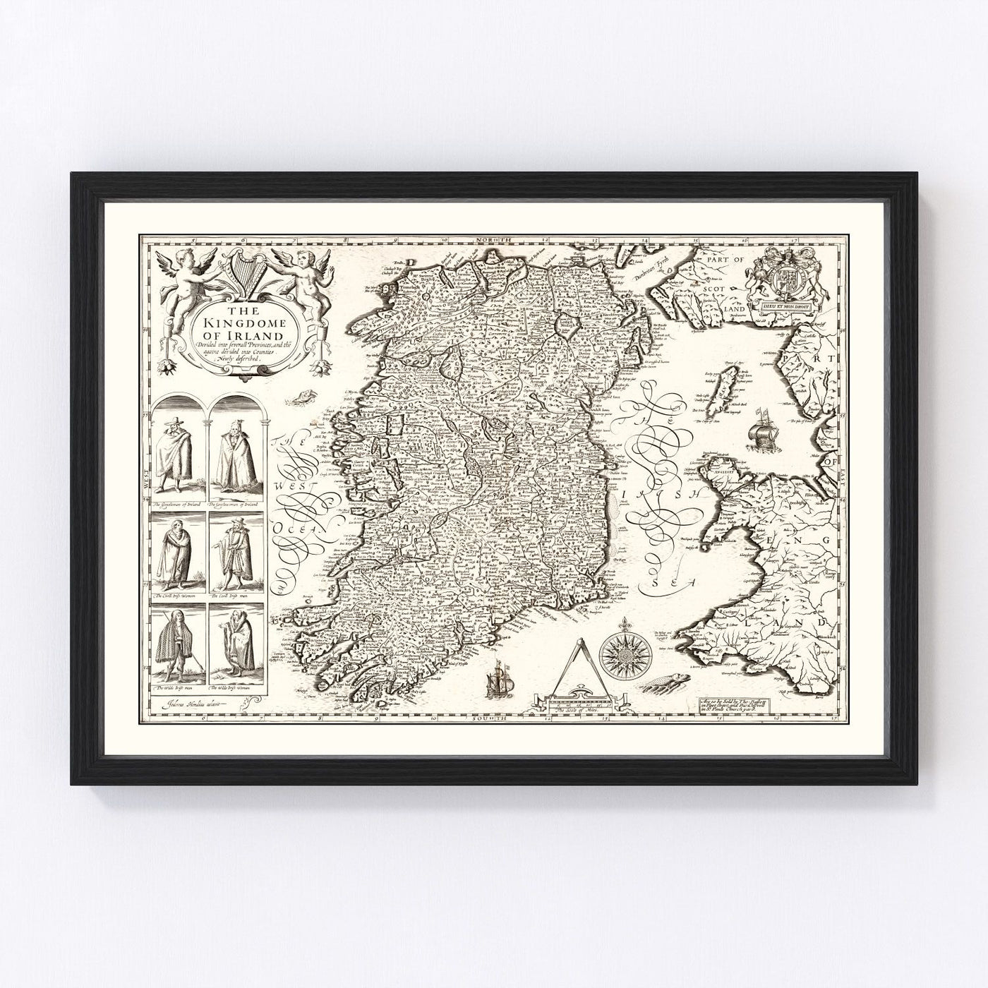 Ireland Vintage Map 1676
