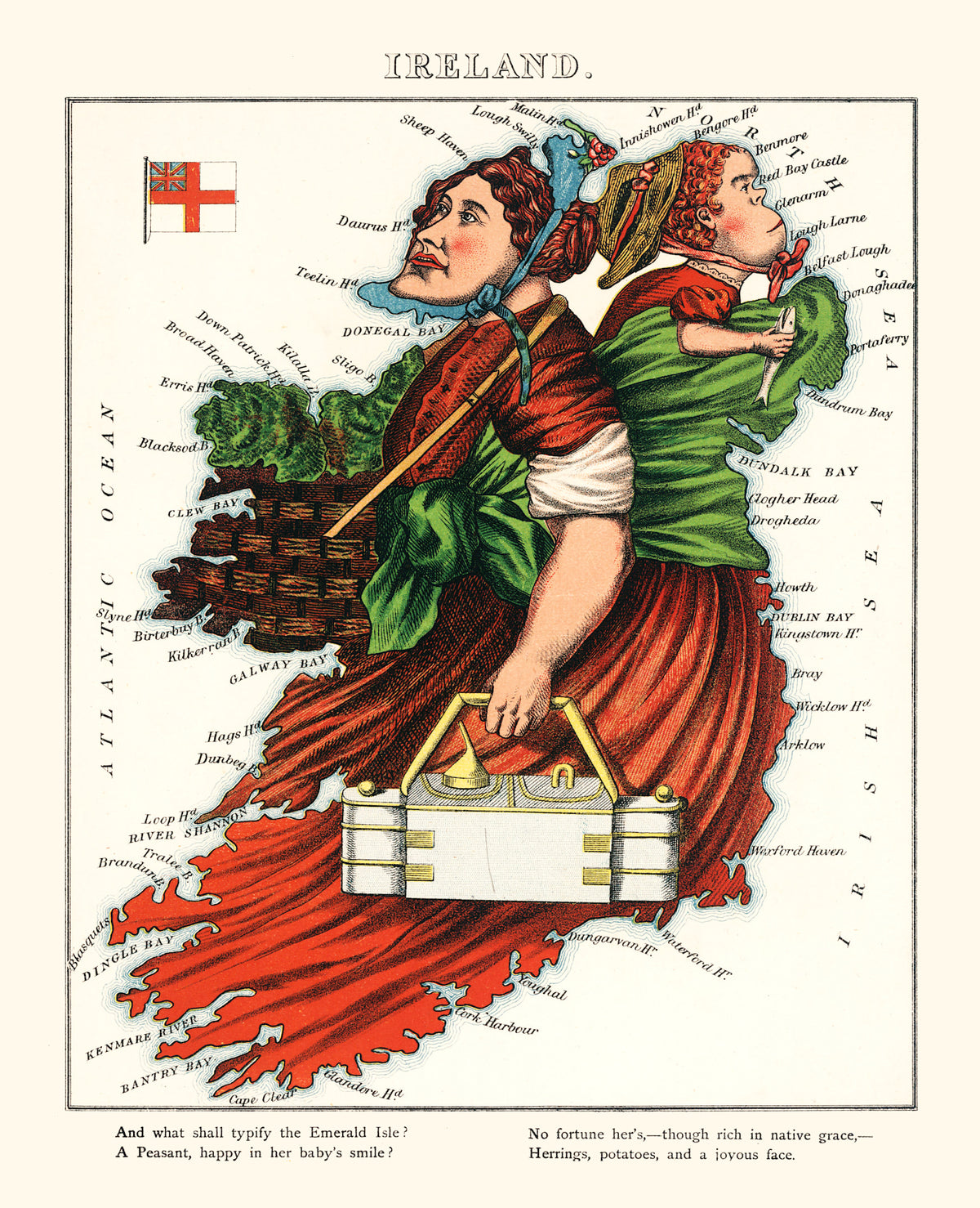 Preview of Vintage Map of Ireland 1868
