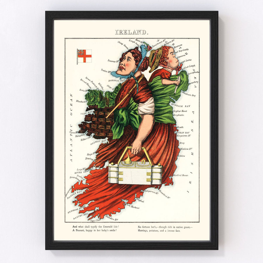 Ireland Vintage Map 1868