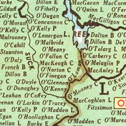 old Ireland map map
