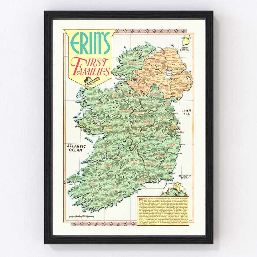 Ireland Vintage Map 1946
