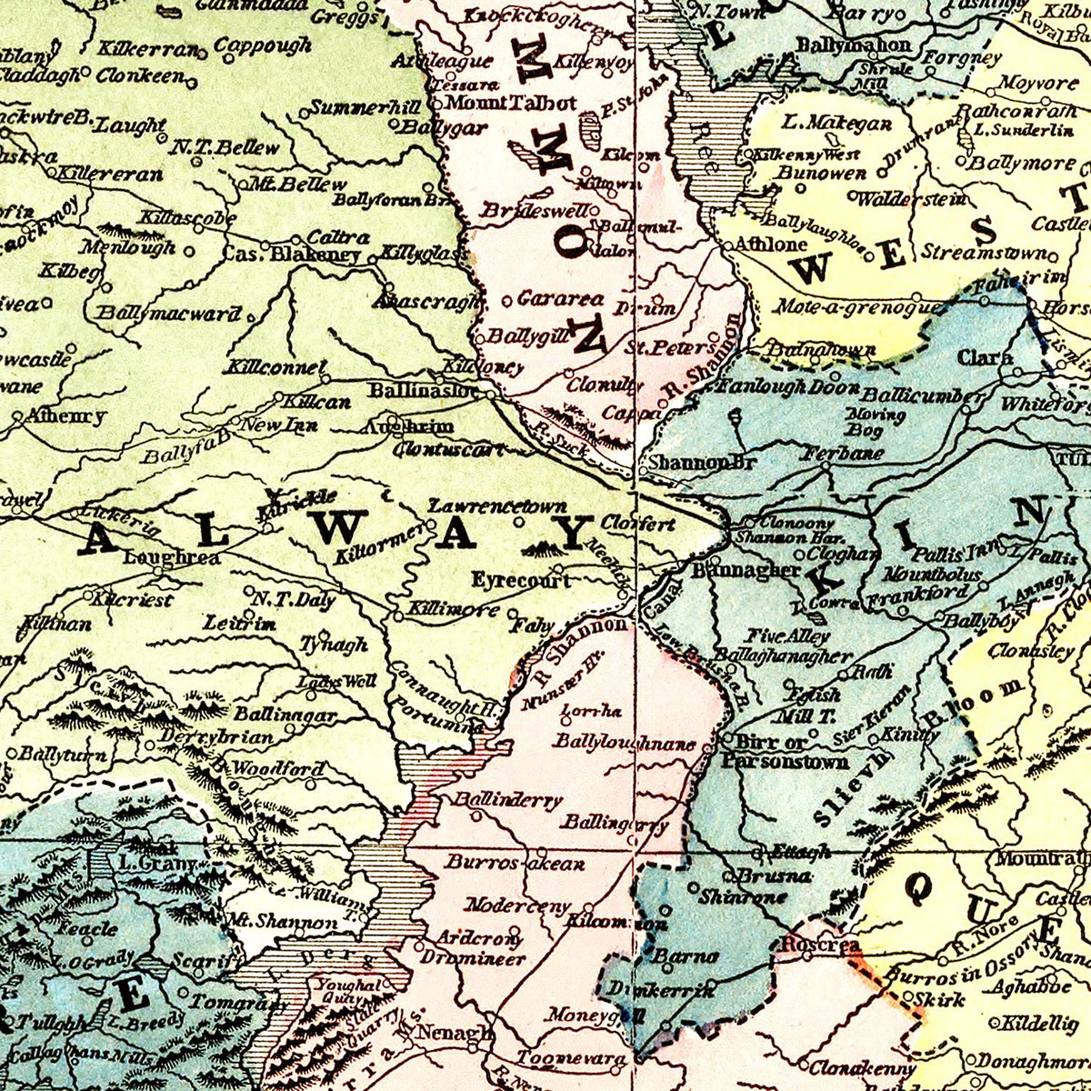 Restored historic details from the 1855 country map of County