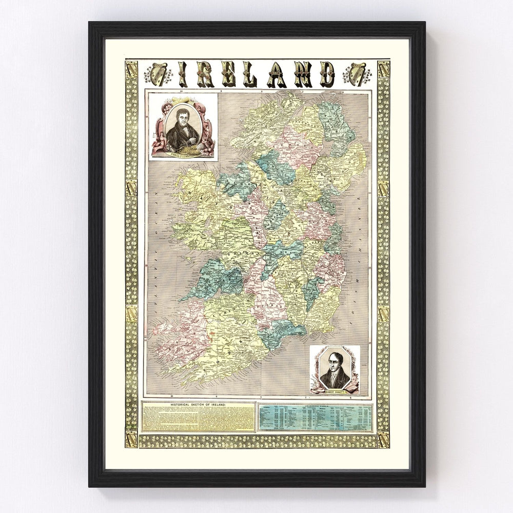 Ireland Vintage Map 1855
