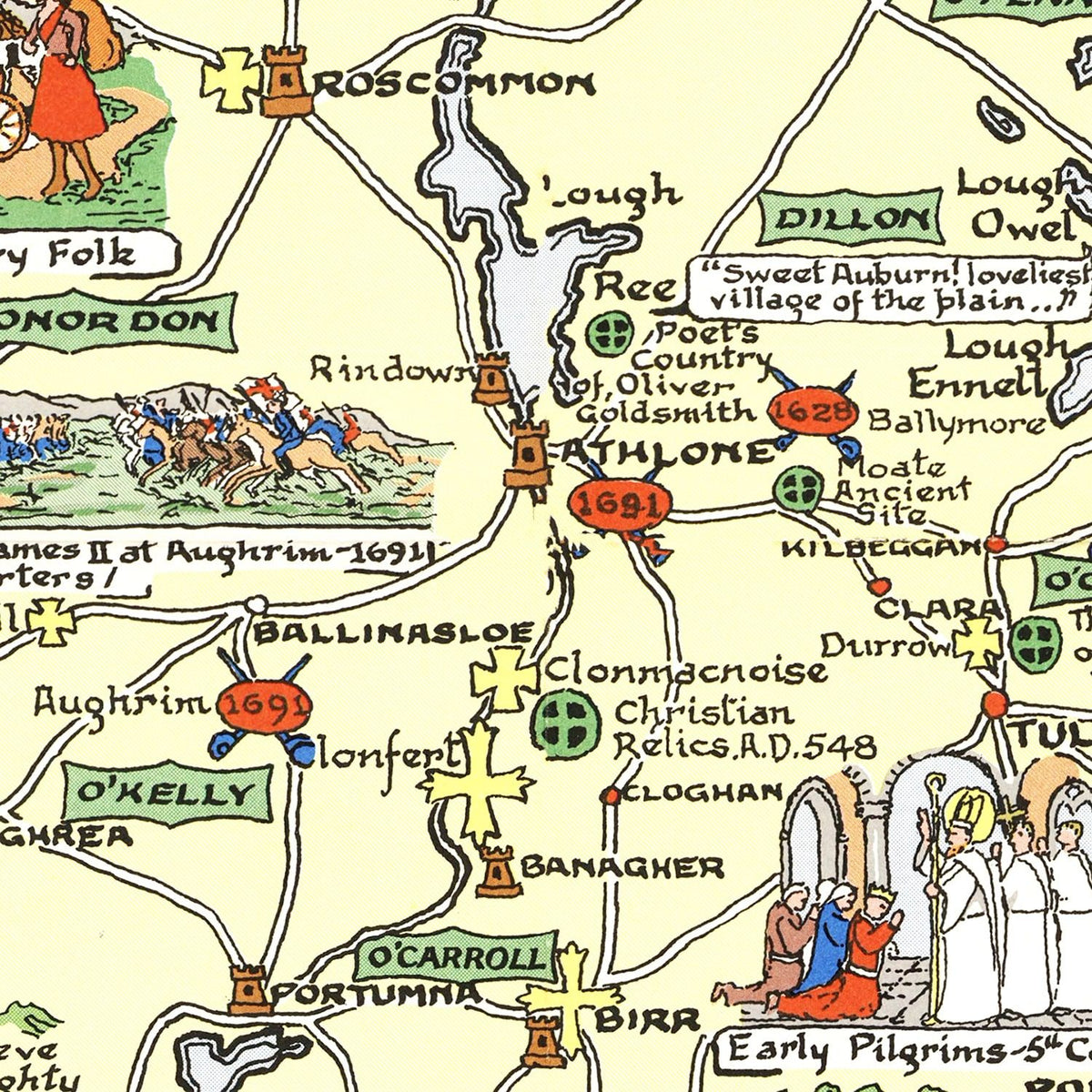 Restored historic details from the 1955 country map of County
