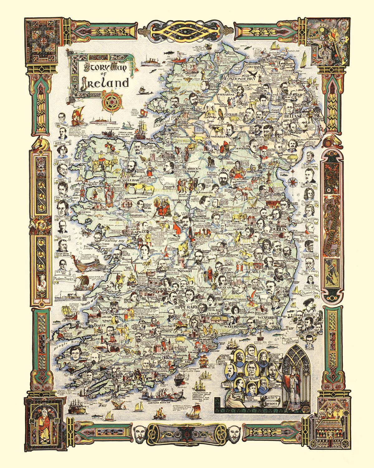Preview of Vintage Story Map of Ireland 1936