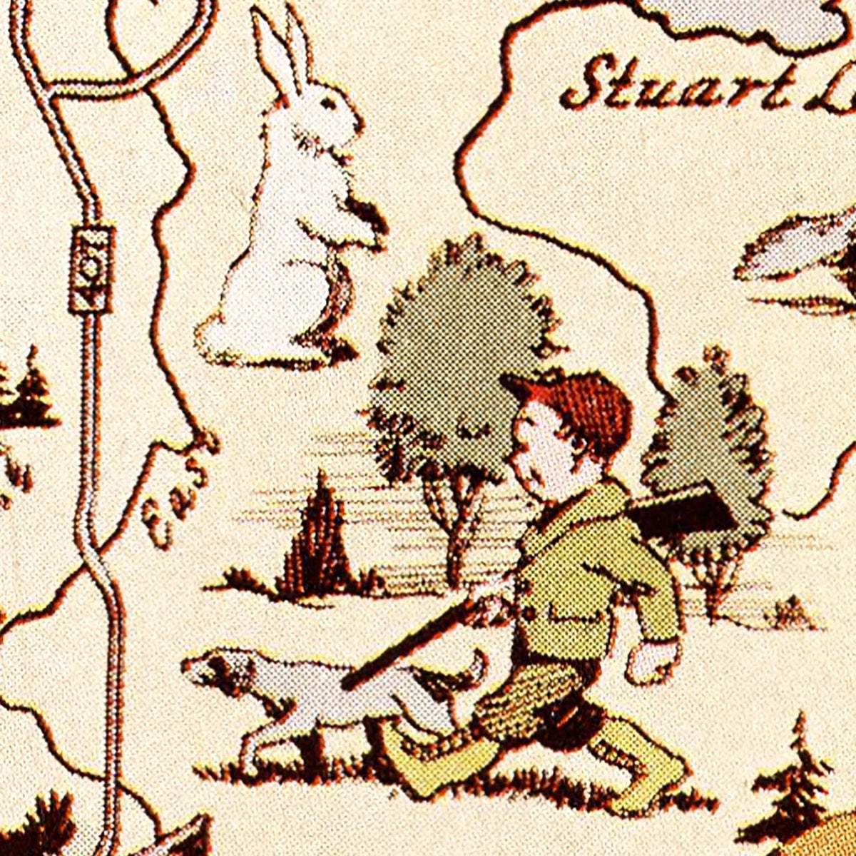 Restored historic details from the 1936 county map of Luce County, Michigan