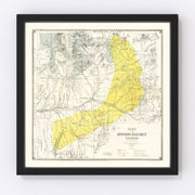 Gunnison Gold Belt Vintage Map 1896