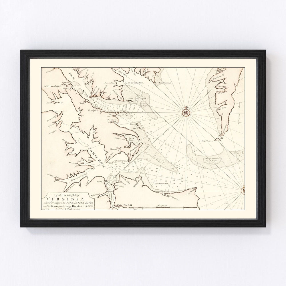 Virginia Vintage Map 1742