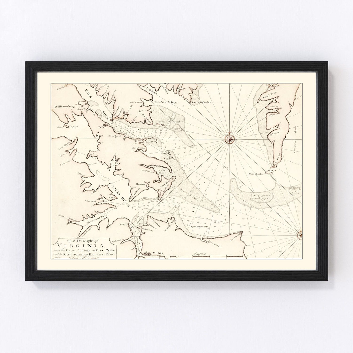 Virginia Vintage Map 1742