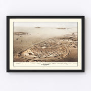 Veracruz Vintage Map 1862