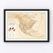 United States Vintage Map 1895