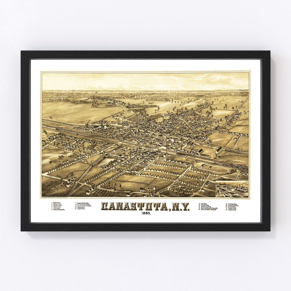 Canastota Vintage Map 1885
