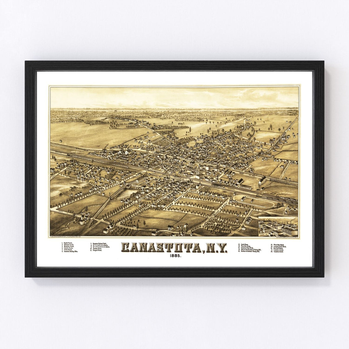 Canastota Vintage Map 1885