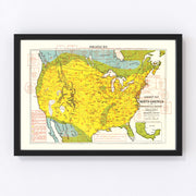 United States Vintage Map 1916